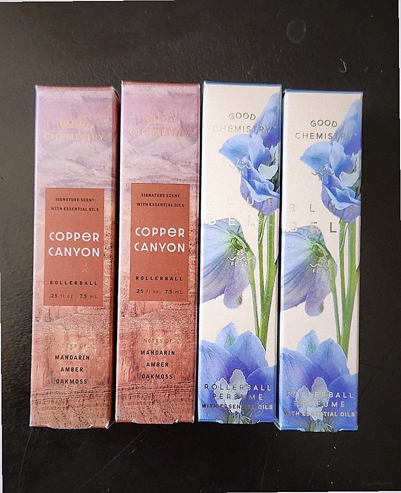 4 Good Chemistry Rollerball Perfume with Essential Oils 0.25 fl oz NEW!!
