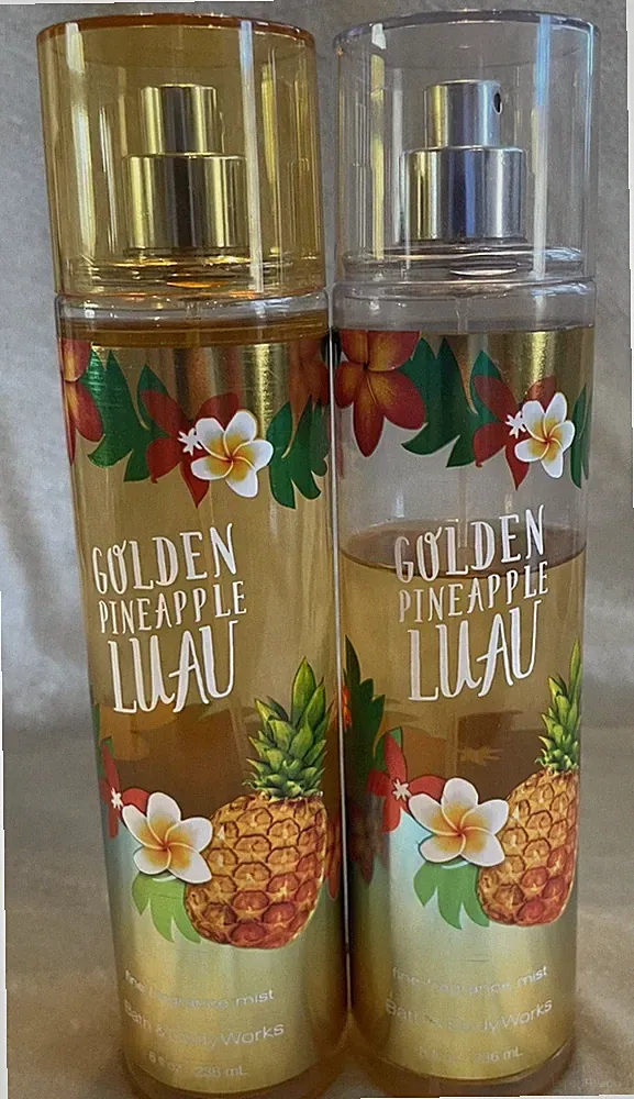 BATH & BODY WORKS GOLDEN PINEAPPLE LUAU Fine Fragrance Mist 8 fl oz + 2/3 extra