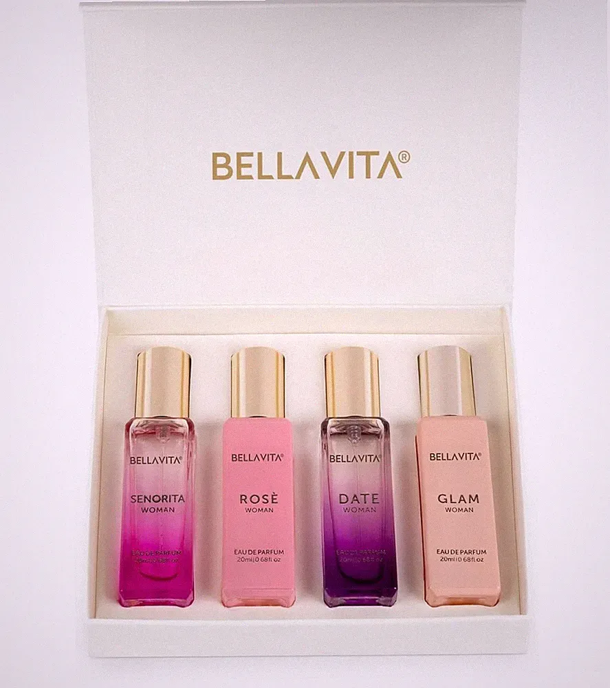 Bella Vita Luxury Perfume Gift Set For Women - 4 Perfume Set 20mL Sweet Floral