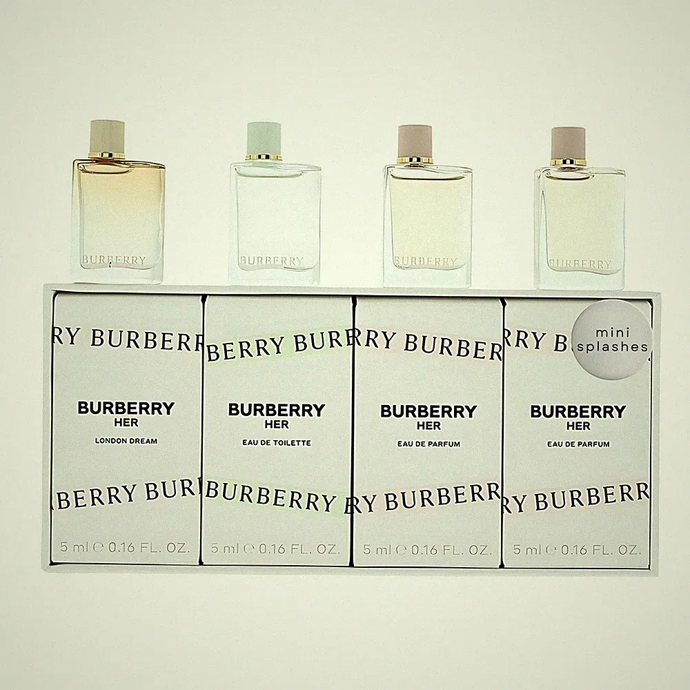 Burberry Ladies Her Mini Perfume for Women 4 Piece Gift Set Fragrances