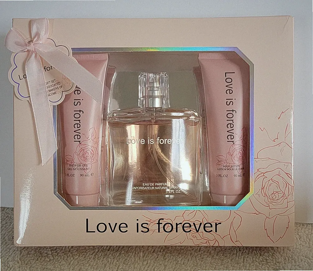 LOVE IS FOREVER SET PERFUME LOTION EBC 3.4oz Women Valentines's Day Gift New