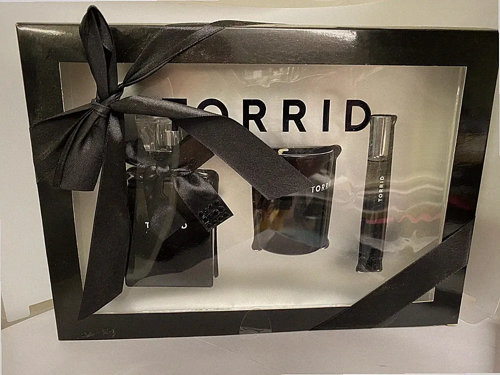 New Boxed TORRID Signature Perfume Set - Full Size 3.3 oz, Candle & Travel