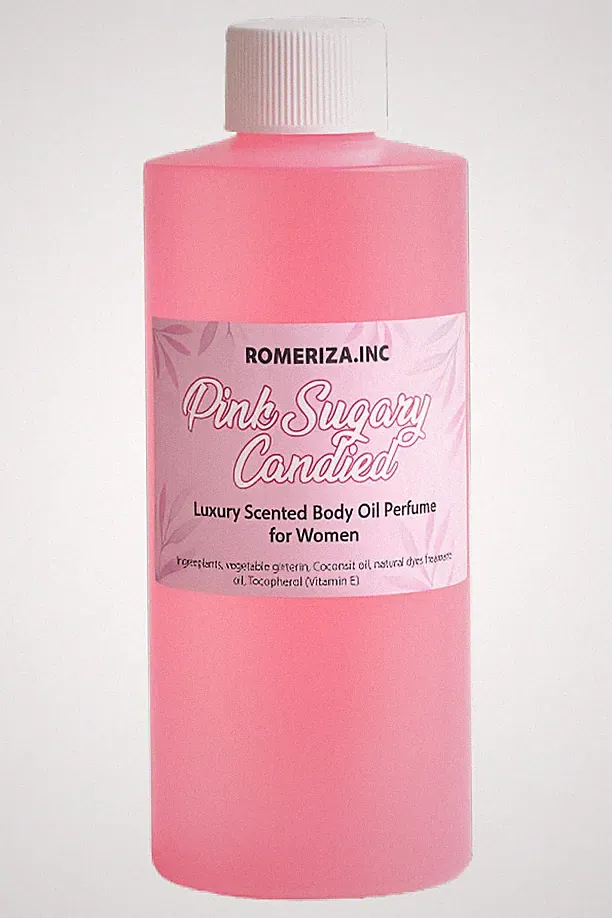 Pink Sugary Candied Fragrance Body Oil - Perfume Scented Oil - Uncut ROMERIZA
